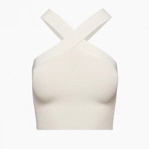 Aritzia Sculpt Knit Criss Cross Cropped Tank